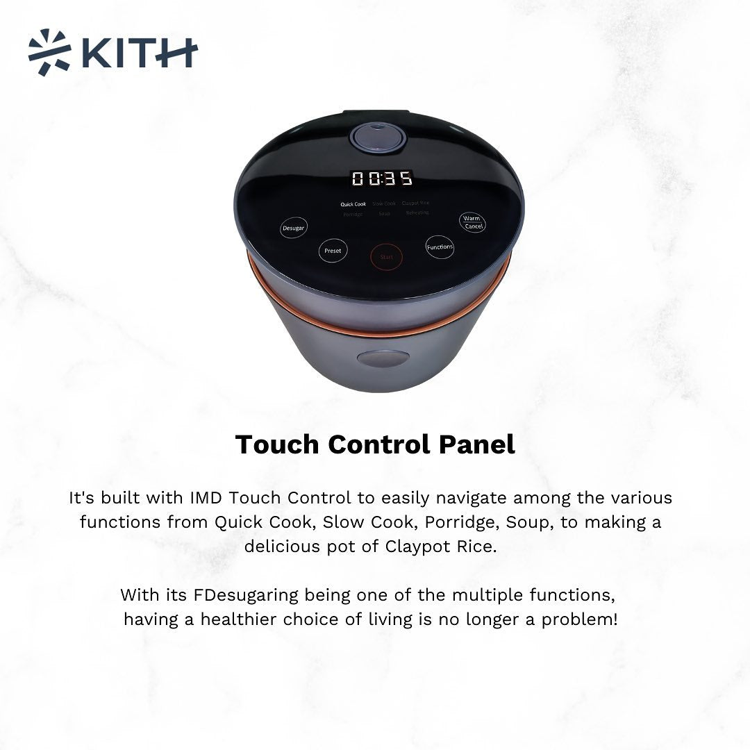 Kith Low-Sugar Rice Cooker LRC-1L-BK – Domaco