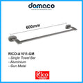 RICO A1011-GM Gun Metal Single Towel Bar domaco.com.sg