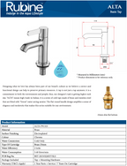 Rubine Alta P91325 Basin Tap domaco.com.sg