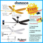 Rubine Fly DC Ceiling Fan domaco.com.sg