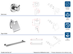 Rubine Globe GE-5200-3 Chrome 3 Piece Bathroom Accessories Set domaco.com.sg