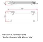 Rubine Globe GE-5203 Bathroom Glass Shelf domaco.com.sg
