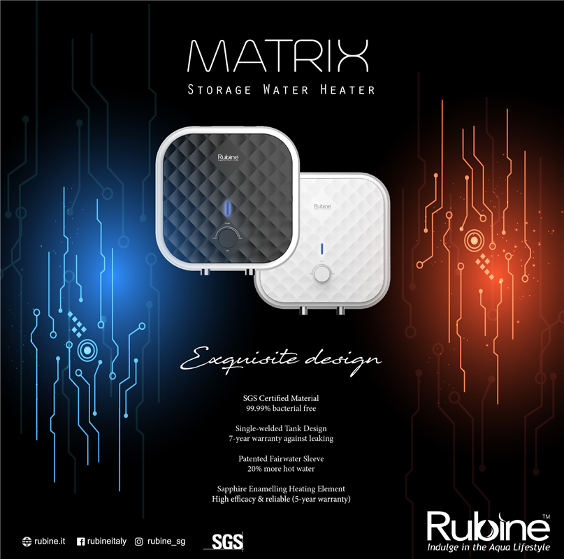 Rubine MT 30B Black Storage Heater 30L domaco.com.sg