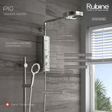 Rubine P10 Rain Shower Instant Heater With Air Jet 360 Spray & DC Water Booster Pump domaco.com.sg