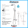 Rubine RSC-INOX-S8-4061R2-AF Rain Shower Set with Hand Shower and Shower Mixer domaco.com.sg