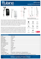 Rubine RWH-933-P Instant Heater domaco.com.sg