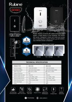 Rubine RWH-933B Black Instant Water Heater domaco.com.sg