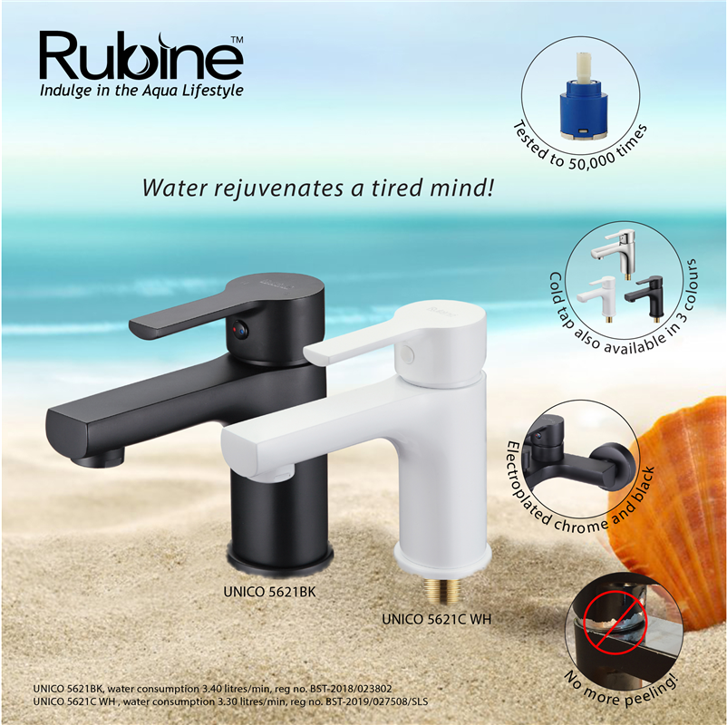 Rubine Unico 5621C Basin Tap domaco.com.sg