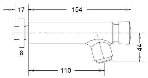 SCT-1110 (L:154mm) Self-Closing Delay Action Bib Tap (5680)<br>*Contact us for best price - Domaco
