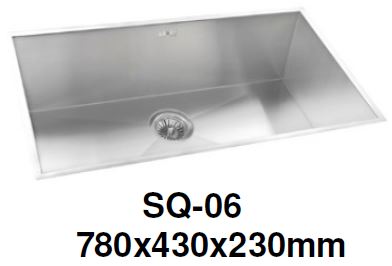 ENGLEFIELD SQ-06 1.2mm Handmade S/Steel Undermount Kitchen Sink - Domaco