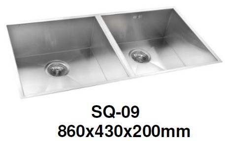 ENGLEFIELD SQ-09 1.2mm Handmade S/Steel Undermount Kitchen Sink - Domaco