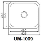 ENGLEFIELD UM-1009 0.9mm Handmade S/Steel Undermount Kitchen Sink - Domaco