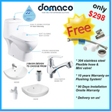 Savvy Toilet Bowl and Basin Package domaco.com.sg
