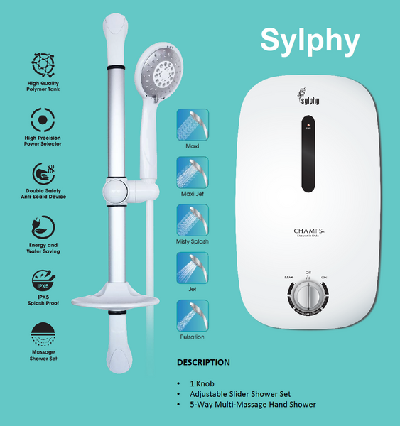 Champs Sylphy Instant Water Heater (White) – Domaco