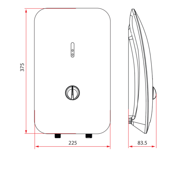 Rubine RWH-933B Black Instant Water Heater domaco.com.sg