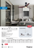 Rubine Bell Ceiling Fan domaco.com.sg