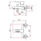 Rubine Stylo 9161 Shower Mixer Tap domaco.com.sg