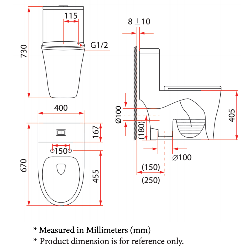 Rubine Rimless Funnel Flush 3.0 Toilet Bowl & Basin Package domaco.com.sg