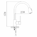 Arino TS-6496-3 Stainless Steel Dual Spray Pull-Out Spout Sink Kitchen Mixer Tap