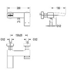 Arino T-9328BK-2 Matt Black Shower Mixer Tap domaco.com.sg