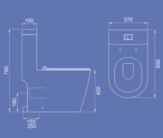 Best Seller 1-Piece Toilet Bowl with Geberit Flushing & Basin Package domaco.com.sg