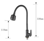 Rico 30405-13-CF (B) Matt Black With Flexible Gooseneck Kitchen Sink Tap domaco.com.sg
