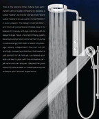 Rubine P10 Rain Shower Instant Heater With Air Jet 360 Spray & DC Water Booster Pump domaco.com.sg