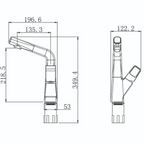 Arino T-5501 Matt Black Pull Out Kitchen Sink Mixer Tap domaco.com.sg