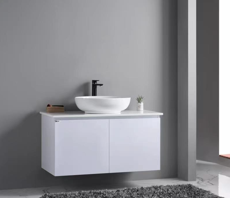 Baron A110-ST Stainless Steel Basin Cabinet With Phoenix Stone Solid Top domaco.com.sg