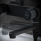 Rubine RSC-PUSHSTOP-R61-BK Rain Shower Set with Hand Shower and Shower Mixer in Matt Black domaco.com.sg