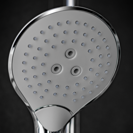 Rubine RSC-PUSHSTOP-R61-CH Rain Shower Set with Hand Shower and Shower Mixer in Chrome domaco.com.sg