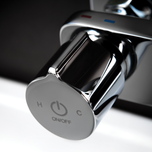 Rubine RSC-PUSHSTOP-R61-CH Rain Shower Set with Hand Shower and Shower Mixer in Chrome domaco.com.sg