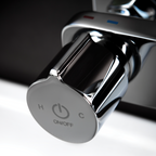 Rubine RSC-PUSHSTOP-S81-CH Rain Shower Set with Hand Shower and Shower Mixer in Chrome domaco.com.sg