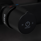 Rubine RSC-PUSHSTOP-S81-BK Rain Shower Set with Hand Shower and Shower Mixer in Matt Black domaco.com.sg