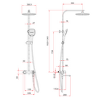 Rubine RSC-PUSHSTOP-S81-BK Rain Shower Set with Hand Shower and Shower Mixer in Matt Black domaco.com.sg