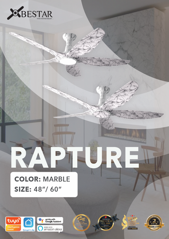 Bestar Rapture DC Ceiling Fan With 24W 3 Tone LED Light Kit And Smart ...