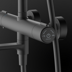 Rubine RSC-THERMO-R31-BK Rain Shower Set with Hand Shower and Shower Mixer in Matt Black (38800)<br>*Contact us for best price domaco.com.sg