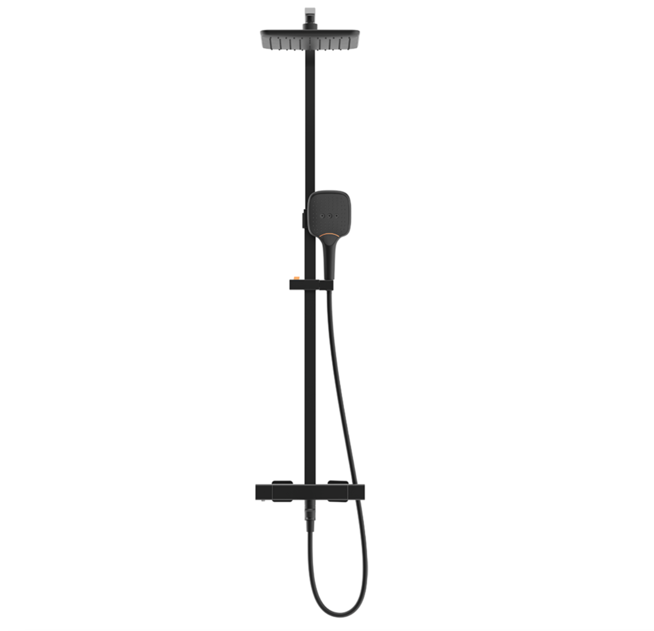 Rubine RSC-THERMO-S41-BK Rain Shower Set with Hand Shower and Shower Mixer in Matt Black (41800)<br>*Contact us for best price domaco.com.sg