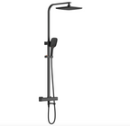 Rubine RSC-THERMO-S41-BK Rain Shower Set with Hand Shower and Shower Mixer in Matt Black (41800)<br>*Contact us for best price domaco.com.sg