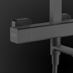 Rubine RSC-THERMO-S41-BK Rain Shower Set with Hand Shower and Shower Mixer in Matt Black (41800)<br>*Contact us for best price domaco.com.sg