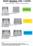 Monic Magikal TCS 450, 550 & 600 Stainless Steel Kitchen Sink with Cover domaco.com.sg