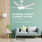 Fanco Tributo DC Ceiling Fan with 36W LED RGB Light Kit and Remote domaco.com.sg