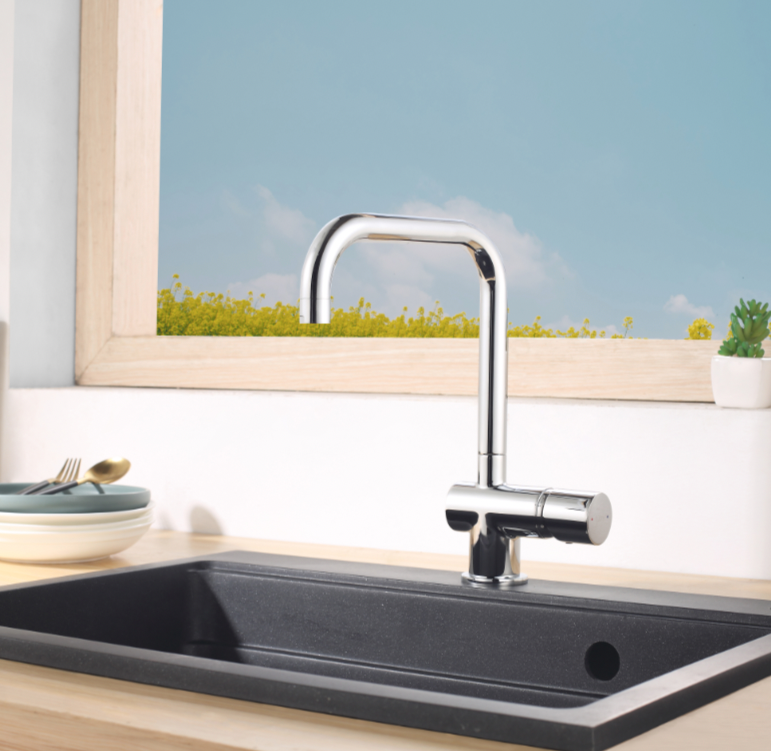 Touchless Kitchen Mixer Tap With Granite Sink Package domaco.com.sg