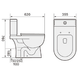 Tiara 219 S-Trap 2-Toilet Bowl domaco.com.sg