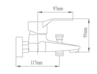 NTL Shower Mixer Tap 1505 (8880)<br>*Contact us for best price - Domaco