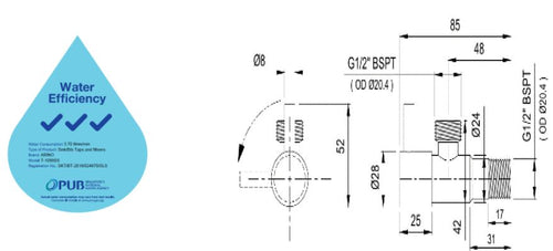 ARINO T-1099BSS ANGLE VALVE - Domaco