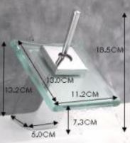 Arino T-6506SQ-2 Waterfall Square Basin Mixer with Transparent Glass (Joy Stick Handle) (12800)<br>*Contact us for best price - Domaco