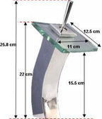 Arino T-6506SQL-2 Waterfall Square Tower Basin Mixer with Transparent Glass (Joy Stick Handle) (14800)<br>*Contact us for best price - Domaco