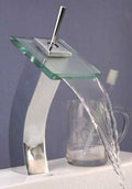Arino T-6506SQL-2 Waterfall Square Tower Basin Mixer with Transparent Glass (Joy Stick Handle) (14800)<br>*Contact us for best price - Domaco