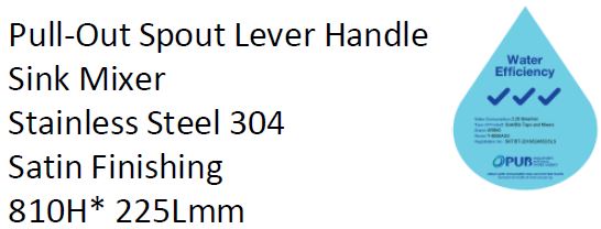 ARINO T-8000ASS PULL-OUT SPOUT LEVER HANDLE SINK MIXER - Domaco